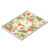 Erdbeer-Garten-Blumen-Notizbuch Notizblock (Linke Seite)