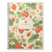 Erdbeer-Garten-Blumen-Notizbuch Notizblock (Vorderseite)
