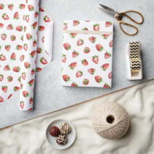 Erdbeer Geburtstag Geschenkpapier