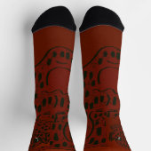 Erdbeer-Gesichtsfiguren-Kunst Socken (Oben)