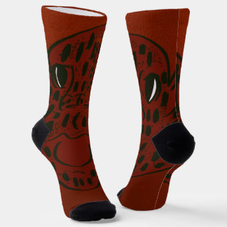 Erdbeer-Gesichtsfiguren-Kunst Socken