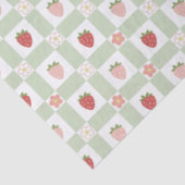 Erdbeer-Gingham-Beerenthema Seidenpapier (Ausschnitt)