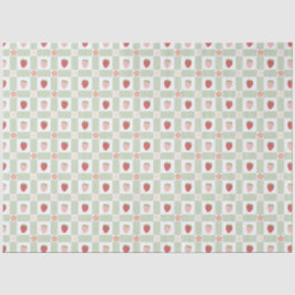 Erdbeer-Gingham-Beerenthema Seidenpapier