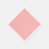 Erdbeer-Gingham-Party Serviette (Ecke)