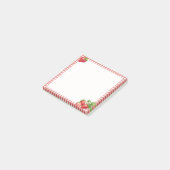 Erdbeer-Gingham-Post-it® Notizen (angewinkelt)