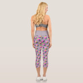 Erdbeer Grau Capri Leggings (Rückseite)