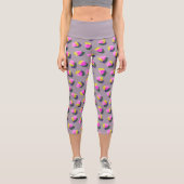 Erdbeer Grau Capri Leggings (Vorderseite)