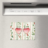 Erdbeer-Herz-Sonnenbrille Magnet (In Situ (Geschirrspüler))