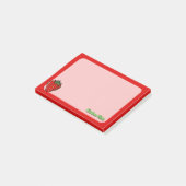 Erdbeer-Icon-Notizen Post-it Klebezettel (angewinkelt)