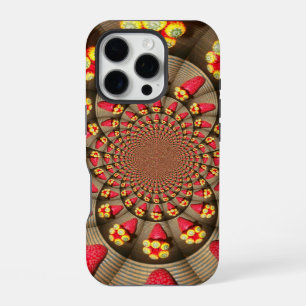 Erdbeer-Kaleidoskop Farbige rote Delight-Kunst iPhone 16 Pro Hülle