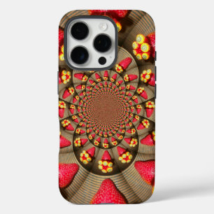 Erdbeer-Kaleidoskop   Farbige rote Freuden-Kunst iPhone 16 Pro Hülle