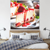 Erdbeer-Käsekuchen Leinwanddruck (Insitu (Schlafzimmer))