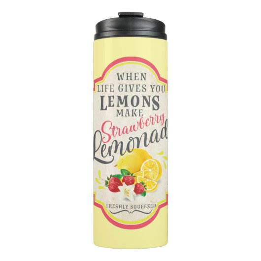Erdbeer-Limonade Thermosbecher (Vorderseite)