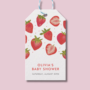 Erdbeer-Mädchen-Baby-Party Geschenkanhänger