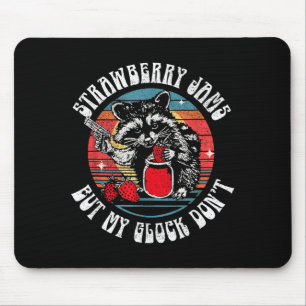 Erdbeer-Marmeladen, aber nicht lustiger Waschbär f Mousepad