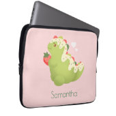 Erdbeer-Matcha-Dinosaur Laptopschutzhülle (Vorne Rechts)