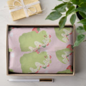 Erdbeer-Matcha-Dinosaurier  Seidenpapier (Geschenk)