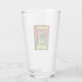 Erdbeer-Matcha-Latte-Plakat – Trendiges Café-Geträ Glas (Rückseite)