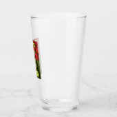 Erdbeer-Matcha-Latte-Plakat – Trendiges Café-Geträ Glas (Links)