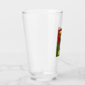 Erdbeer-Matcha-Latte-Plakat – Trendiges Café-Geträ Glas (Rechts)
