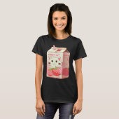 Erdbeer-Milchshake-Katze  2 T-Shirt (Vorne ganz)