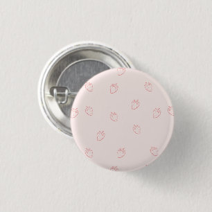 Erdbeer-Minimalismus Button
