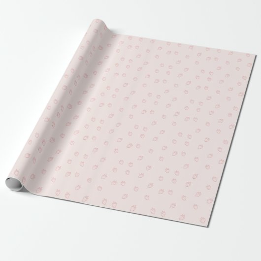 Erdbeer-Minimalismus Geschenkpapier (Ungerollt)