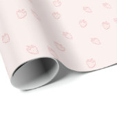 Erdbeer-Minimalismus Geschenkpapier (Rolleneckpunkt)
