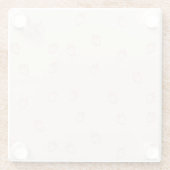 Erdbeer-Minimalismus Glasuntersetzer (Rückseite)