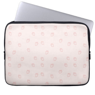 Erdbeer-Minimalismus Laptopschutzhülle