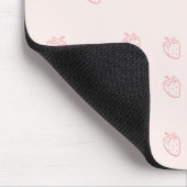 Erdbeer-Minimalismus Mousepad (Ecke)