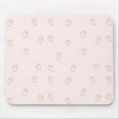 Erdbeer-Minimalismus Mousepad (Vorne)