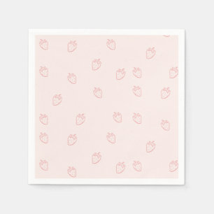 Erdbeer-Minimalismus Serviette