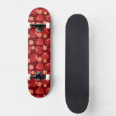 Erdbeer-Muster 2 2 Skateboard (Vorderseite)