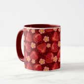 Erdbeer-Muster 2 2 Tasse (Vorderseite Links)