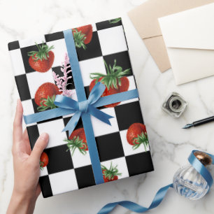 Erdbeer-Muster-Baby-Party  Geschenkpapier
