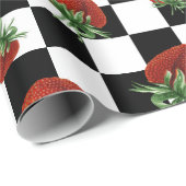 Erdbeer-Muster-Baby-Party Geschenkpapier (Rolleneckpunkt)