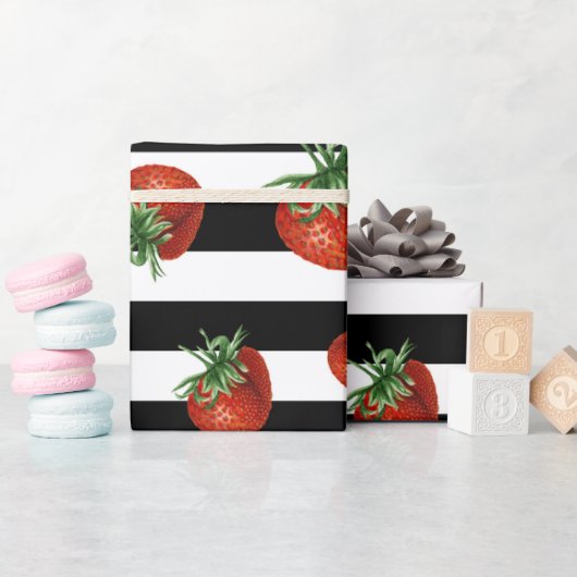 Erdbeer-Muster-Baby-Party  Geschenkpapier (Babyparty)
