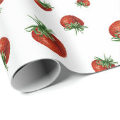 Erdbeer-Muster-Baby-Party Geschenkpapier (Rolleneckpunkt)