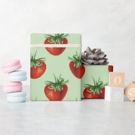 Erdbeer-Muster-Baby-Party Geschenkpapier
