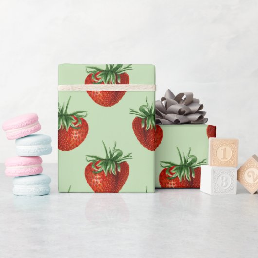 Erdbeer-Muster-Baby-Party Geschenkpapier (Babyparty)