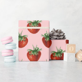 Erdbeer-Muster-Baby-Party Geschenkpapier