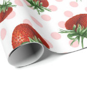Erdbeer-Muster-Baby-Shower Geschenkpapier (Rolleneckpunkt)