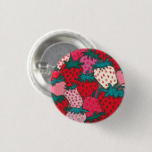 Erdbeer-Muster Button (Vorne & Hinten)