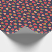 Erdbeer-Muster Geschenkpapier (Ecke)