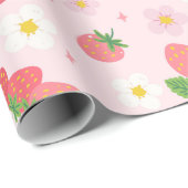Erdbeer-Muster Geschenkpapier (Rolleneckpunkt)