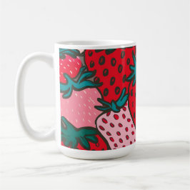 Erdbeer-Muster Kaffeetasse