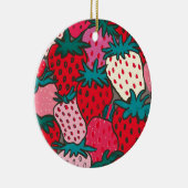 Erdbeer-Muster Keramik Ornament (Rechts)
