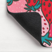 Erdbeer-Muster Mousepad (Ecke)