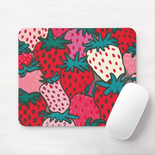 Erdbeer-Muster Mousepad (Mit Mouse)